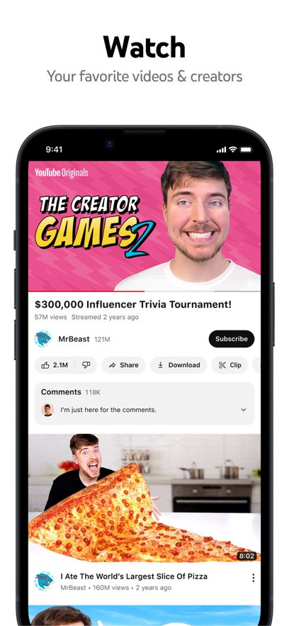 YouTube 播放界面